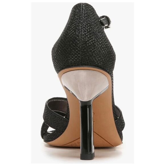 FRANCO SARTO RANIA 2 STILETTO CUT-OUT high HEELS sandals black size 10 - Picture 7 of 7